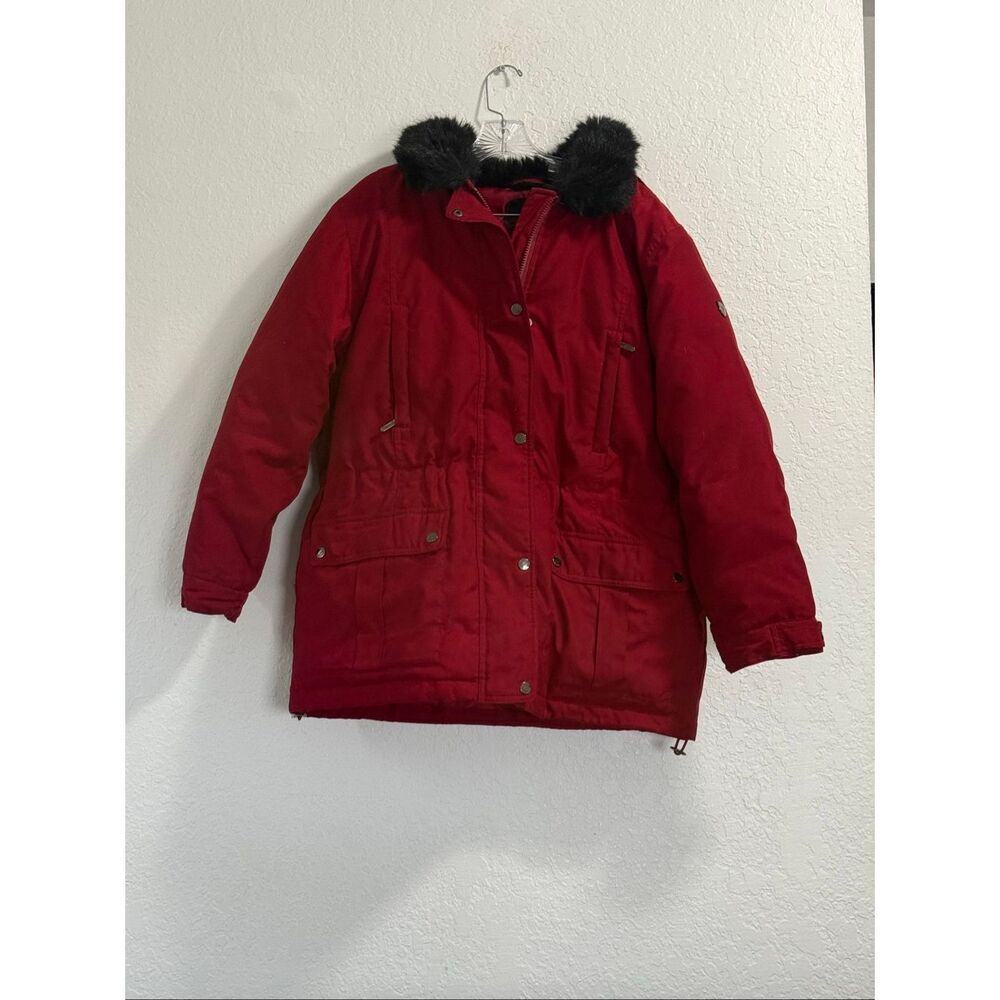 Ralph‎ Lauren  Winter Goods Red Down Coat Puffer  Parka Women's Hooded Size M